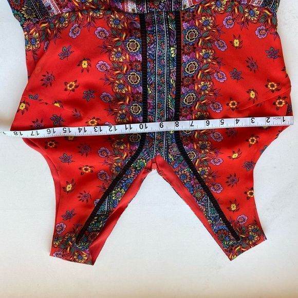 Nanette Lepore Midi Dress Red Sleeveless Woman’s Sz 10 - Picture 9 of 13